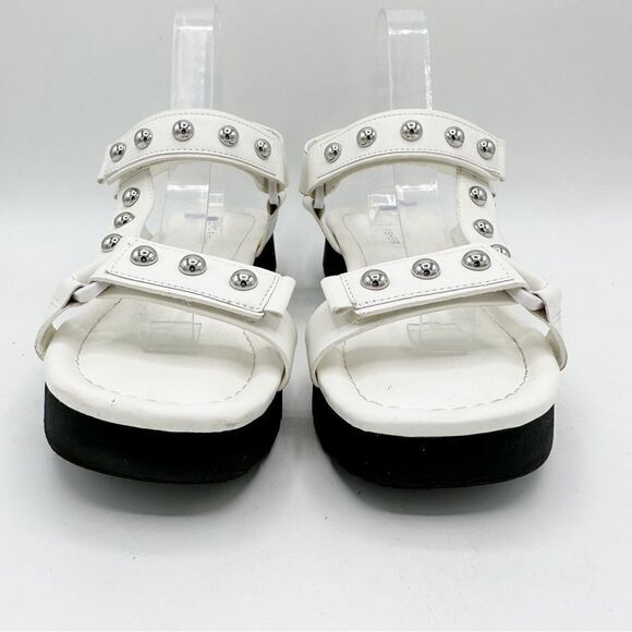 Marc Fisher Kizzy Sandal White Studded Platform Chunky Strap Sz 8 - Picture 4 of 11